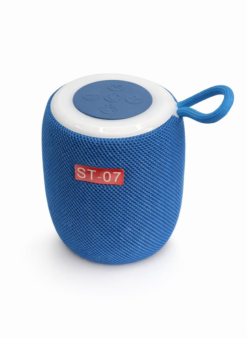 ستارت سماعة بلوتوث محمولة ST-07 بإضاءة LED RGB متعددة الألوان، مكبر صوت ستيريو قوي، تدعم USB وTF Card، شحن Type-C، سماعة خارجية للرحلات والمنازل - Image 2